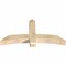 Ekena Millwork Bellingham Rough Sawn Timber Gable Bracket, Douglas Fir, 60"W x 30"H x 6"D x 6"F, 12/12 Pitch GBW060X30X0606BEL00RDF - alternate 2